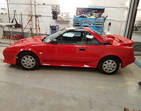 Toyota MR2 fully restored with 'T' bar roof replacement