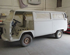 Volkswagen campervan bodywork primer coating