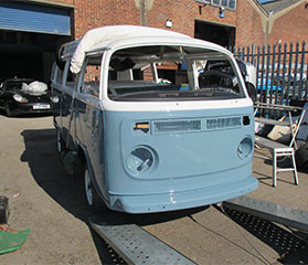 VW campervan fully restored with stunning two tone finish