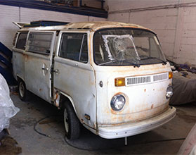 Volkswagen campervan in need of full restoration